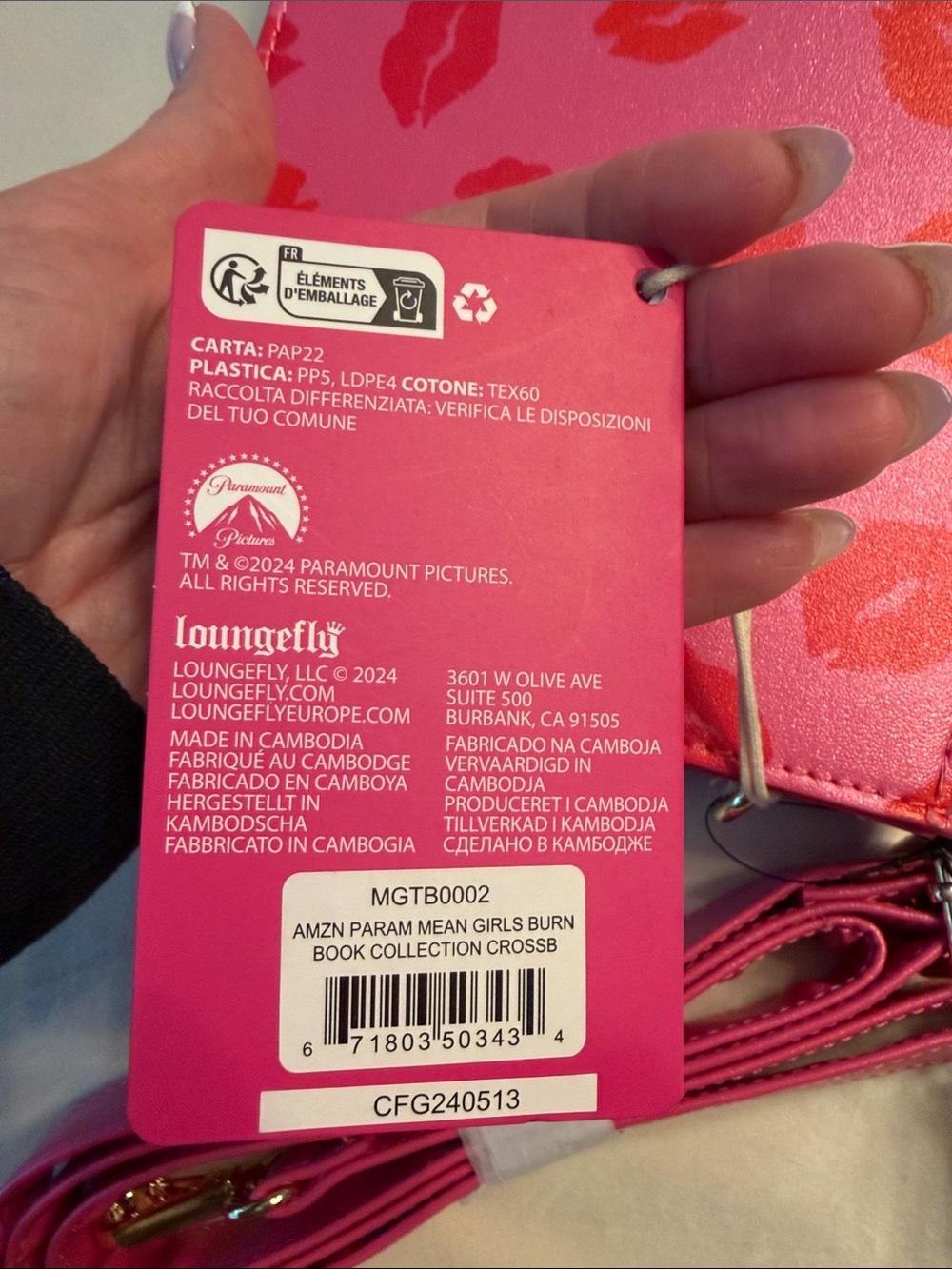 Brand new! Loungefly Pink Mean Girls Book Crossbody/Shoulder Bag - Picture 9 of 13